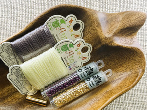 Kumihimo Colorway Kit #16 - 24K Gold-Lined  Magenta