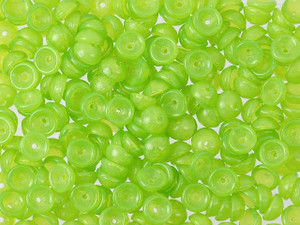 Czech Glass 2 x 4mm Milky Dark Peridot Teacup Bead 2.5-Inch Tube by Starman Czech Glass 2 x 4mm Milky Dark Peridot Teacup Bead 2.5-Inch Tube by Starman