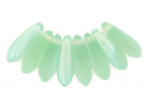 Czech Dagger 10 x 3mm : Matte - Peridot AB (strand) by Starman