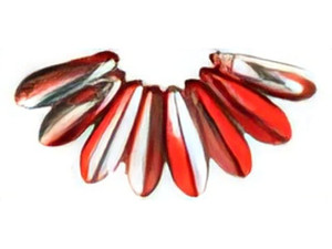 Czech Dagger 10 x 3mm : Coated - Metallic Red (strand) by Starman