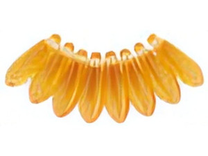 Czech Dagger 10 x 3mm : Med Topaz (strand) by Starman