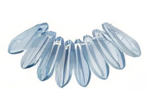 Czech Dagger 10 x 3mm : Luster - Transparent Blue (strand) by Starman