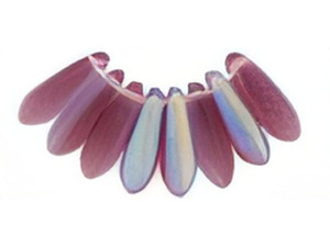Czech Dagger 10 x 3mm : Matte - Amethyst AB (strand) by Starman