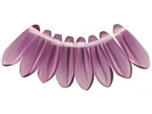 Czech Dagger 10 x 3mm : Med Amethyst (strand) by Starman