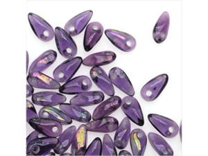 Czech Glass 2.5 x 6mm Iris Tanzanite Mini Dagger Beads, 2.5-Inch Tube by Starman Czech Glass 2.5 x 6mm Iris Tanzanite Mini Dagger Beads, 2.5-Inch Tube by Starman