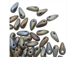 Czech Glass 2.5 x 6mm Matte Iris Brown Mini Dagger Beads, 2.5-Inch Tube by Starman Czech Glass 2.5 x 6mm Matte Iris Brown Mini Dagger Beads, 2.5-Inch Tube by Starman