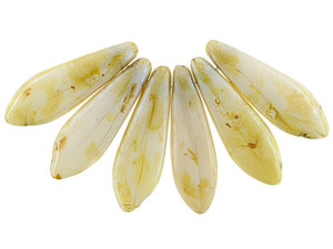 Czech Dagger 16 x 5mm Opaque Luster Picasso (strand) by Starman