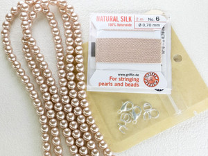 Czech Glass Pearl Knotting Colorway Kit #12 Blush