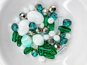 Limited Edition Czech Glass Winter Jewel Bead Soup - 30 grams