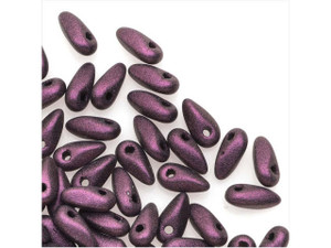 Czech Glass 2.5 x 6mm Metallic Suede Pink Mini Dagger Beads, 2.5-Inch Tube by Starman Czech Glass 2.5 x 6mm Metallic Suede Pink Mini Dagger Beads, 2.5-Inch Tube by Starman