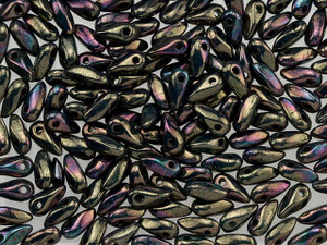 Czech Glass 2.5 x 6mm Oxidized Bronze Mini Dagger Beads, 2.5-Inch Tube by Starman Czech Glass 2.5 x 6mm Oxidized Bronze Mini Dagger Beads, 2.5-Inch Tube by Starman