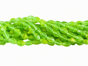 Hurricane Glass Bicone Beads, Citrus Swirl, 8x6mm