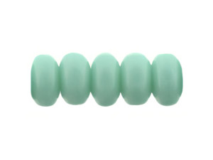 Czech Glass Rondelle 3mm Turquoise Bead Strand by Starman