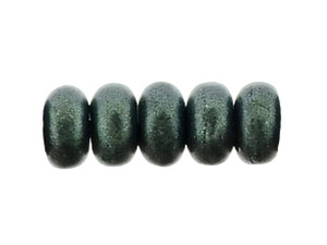 Czech Glass Rondelle 3mm Metallic Suede Lt Green Bead Strand by Starman