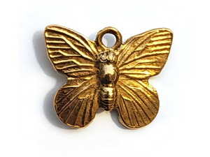 Nunn Design Antique Gold Butterfly Charm