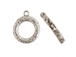 Nunn Design Antique Silver Hammered Toggle Clasp Set