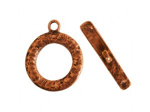 Nunn Design Antique Copper Hammered Toggle Clasp Set