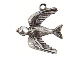 Nunn Design Antique Silver Bird Charm