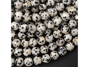 Dalmatian Jasper 4mm Smooth Round Bead Strand Dalmatian Jasper 4mm Smooth Round Bead Strand