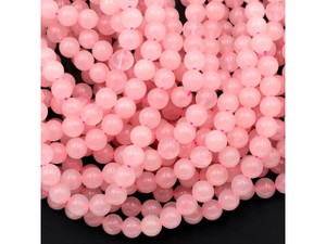Rose Quartz 6mm Smooth Round Bead Strand Rose Quartz 6mm Smooth Round Bead Strand