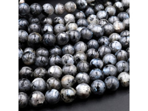 Larvikite (Norway Moonstone) 6mm Smooth Round Bead Strand Larvikite (Norway Moonstone) 6mm Smooth Round Bead Strand
