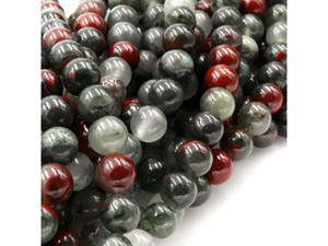 African Bloodstone 4mm Smooth Round Bead African Bloodstone 4mm Smooth Round Bead