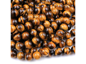 Tiger's Eye 4mm Smooth Round Bead Strand