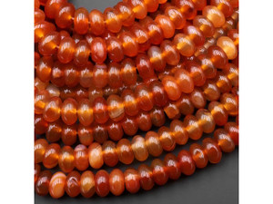 Carnelian 6mm Rondelle Bead Strand