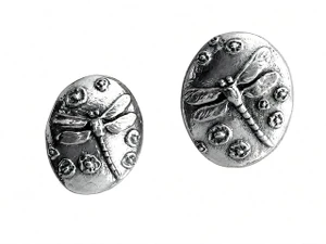 Green Girl Studios Pewter Dragonfly Pebble Bead