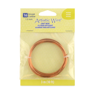 Artistic Wire 16 Gauge (1.3 mm) Natural Craft Wire, 10ft