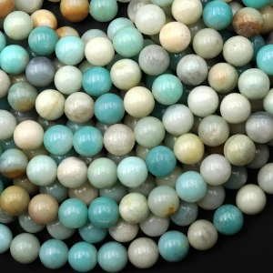 Amazonite 8mm Smooth Round Bead Strand