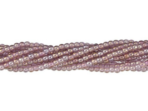 Czech Glass 2mm Amethyst Luster Iris Round Bead Strand by Starman Czech Glass 2mm Amethyst Luster Iris Round Bead Strand by Starman