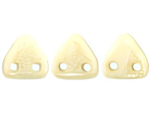 CzechMates 6mm Triangle Beads Luster Opaque Champagne 2.5-Inch Tube