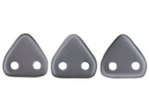 CzechMates 6mm Triangle Beads Satin Gray 2.5-Inch Tube