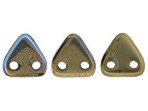 CzechMates 6mm Triangle Beads Oxidized Bronze Clay 2.5-Inch Tube