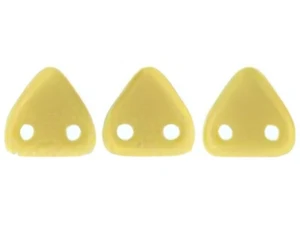 CzechMates 6mm Triangle Beads Sueded Gold Opaque Lt Beige 2.5-Inch Tube