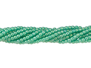 Czech Glass 2mm Atlantis Green Luster Iris Round Bead Strand by Starman Czech Glass 2mm Atlantis Green Luster Iris Round Bead Strand by Starman