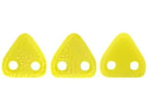 CzechMates 6mm Triangle Beads Matte Luster Iris Custard 2.5-Inch Tube