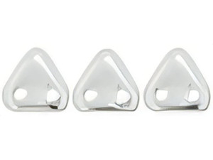 CzechMates 6mm Triangle Beads Silver 2.5-Inch Tube