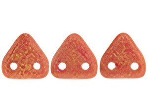CzechMates 6mm Triangle Beads Pacifica Strawberry 2.5-Inch Tube