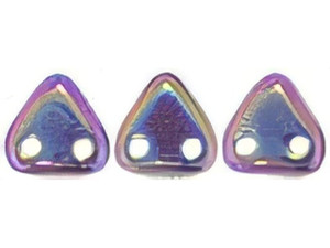 CzechMates 6mm Triangle Beads Purple Iris Tanzanite 2.5-Inch Tube
