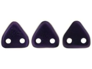 CzechMates 6mm Triangle Beads Metallic Suede Dk Purple 2.5-Inch Tube