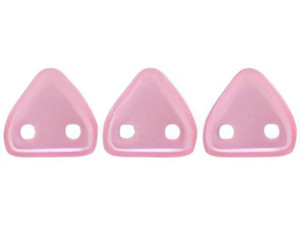 CzechMates 6mm Triangle Beads Pearl Coat Flamingo 2.5-Inch Tube