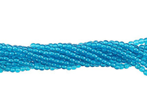 Czech Glass 2mm Capri Blue Round Bead Strand by Starman Czech Glass 2mm Capri Blue Round Bead Strand by Starman