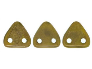 CzechMates 6mm Triangle Beads Chartreuse Copper Picasso 2.5-Inch Tube