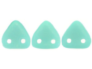 CzechMates 6mm Triangle Beads Matte Turquoise 2.5-Inch Tube