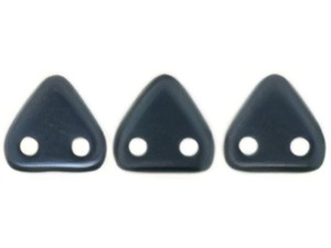 CzechMates 6mm Triangle Beads Pearl Coat Charcoal 2.5-Inch Tube