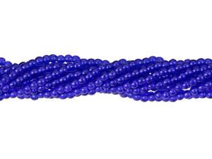Czech Glass 2mm Cobalt Round Bead Strand by Starman Czech Glass 2mm Cobalt Round Bead Strand by Starman
