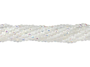 Czech Glass 2mm Crystal AB Round Bead Strand by Starman Czech Glass 2mm Crystal AB Round Bead Strand by Starman