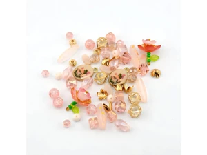 Jesse James Beads Bead Mix in Peach Blossoms